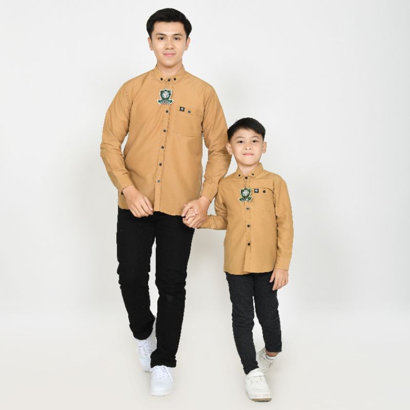 Coksu kemeja couple ayah dan anak lengan panjang baju kemeja pria dewasa dan anak laki laki warna co
