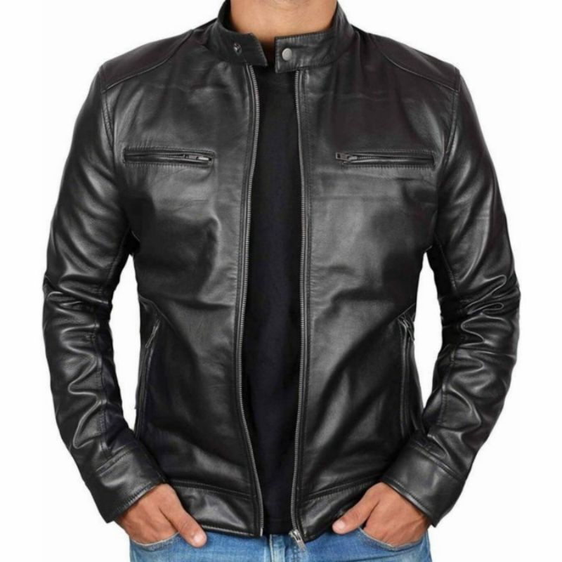 jaket kulit pria jaket klasik bahan import 100% original kulit asli