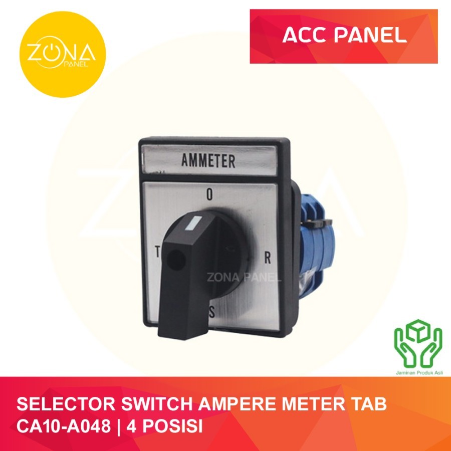 SELECTOR SWITCH AMPERE METER 3P 4 POSISI CA10-A048 TAB