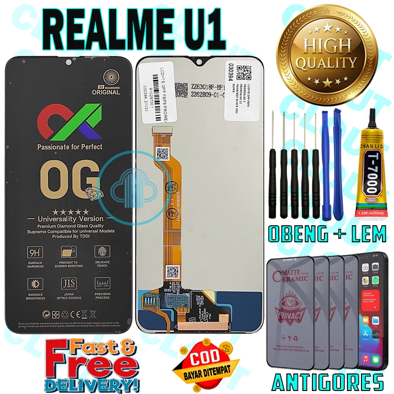 LCD TOUCHSCREEN REALME U1 LAYARSENTUH ORIGINAL ORI ALL MEREK FULLSET