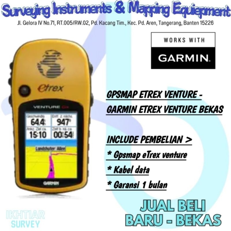 GPSMAP ETREX VENTURE - GARMIN ETREX VENTURE BEKAS