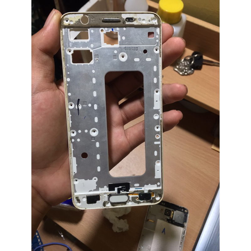 FRAME FULLSET SIDIK JARI + SPEAKER ATAS + GETAR SAMSUNG J7 PRIME SM-G610F (ORIGINAL COPOTAN)