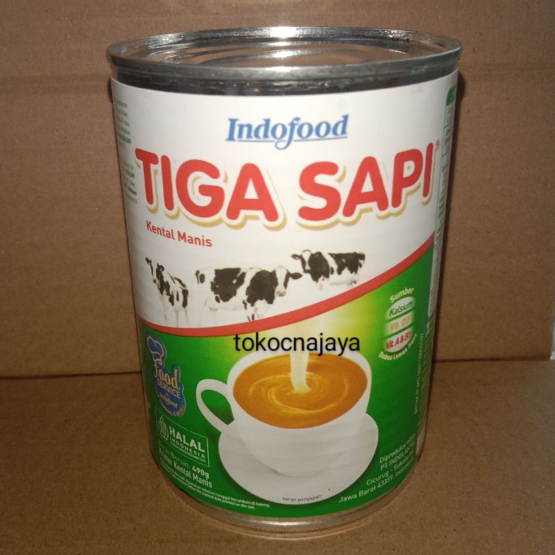 

Susu Kaleng Kental Manis Krimer Indofood Tiga Sapi 490g