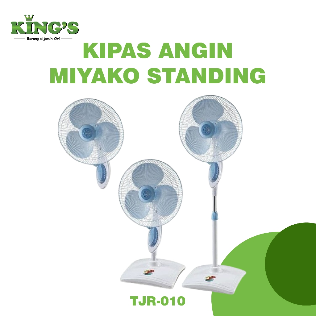 MIYAKO KIPAS 3IN1 WITH REMOTE CONTROL TJR 101 KIPAS ANGIN STANDING MURAH