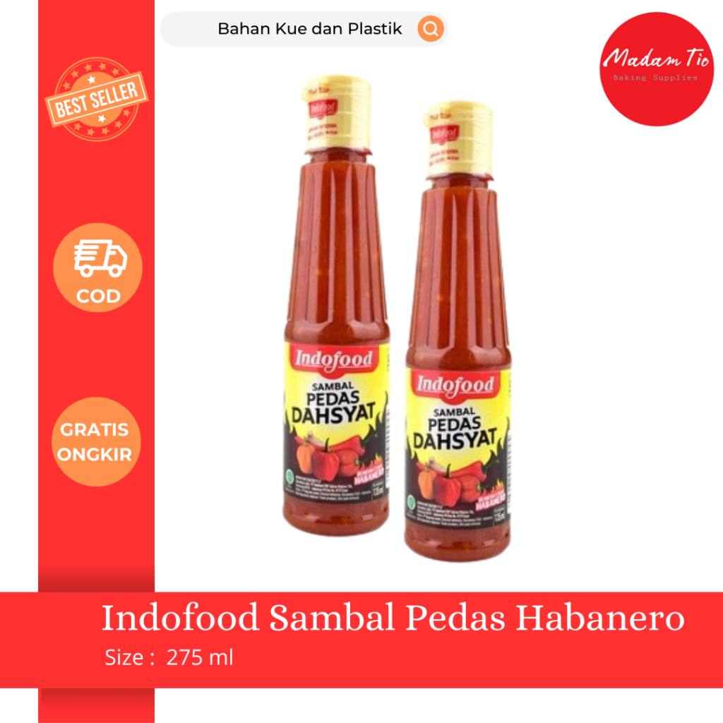 Indofood Sambal Pedas Habanero 275ml 1pcs