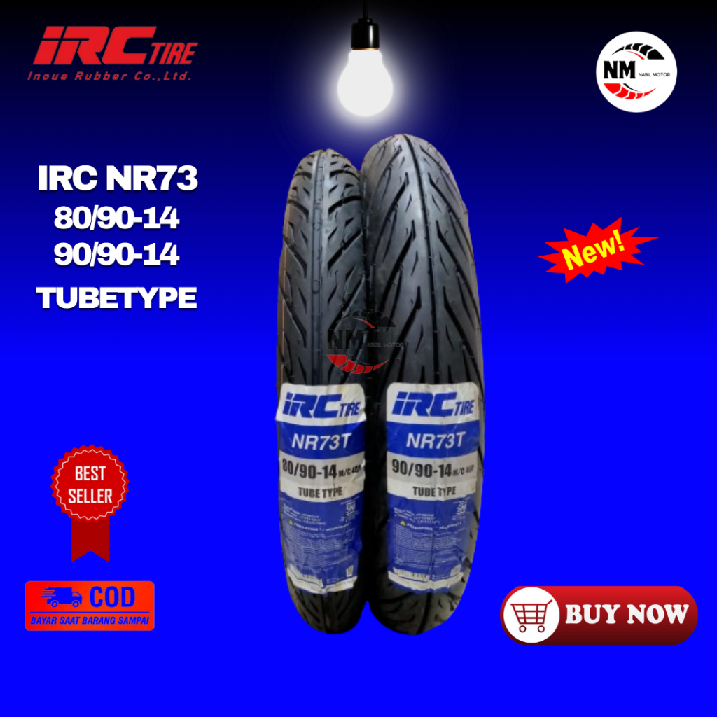 Ban Motor IRC NR 73 Ring 14 80/90 90/90 Tubetype BUKAN Tubeless