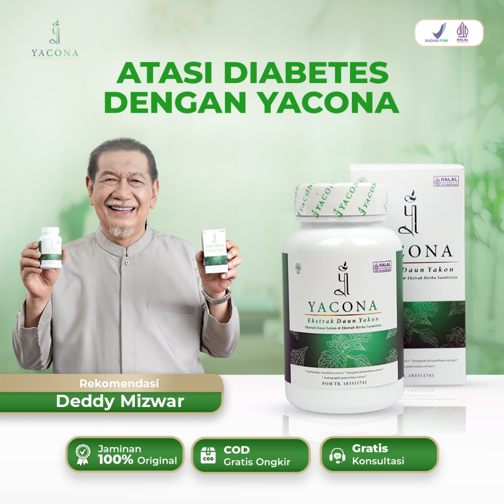 Yacona Kapsul Diabetes Menurunkan Gula Diabetes Secara Alami Isi 60 Kapsul