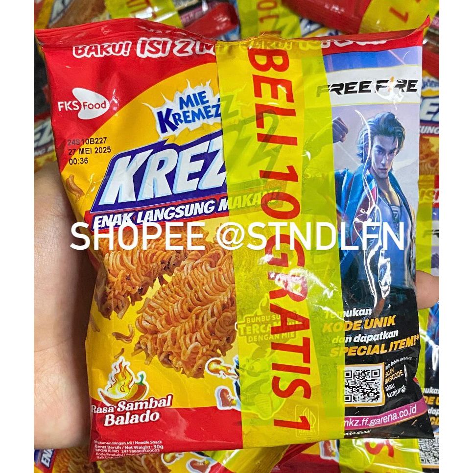 

(Renceng) KREZZ MI KREMEZZ - Ayam Panggang Sambal Balado Mi Goreng Isi 10 + 1 pcs