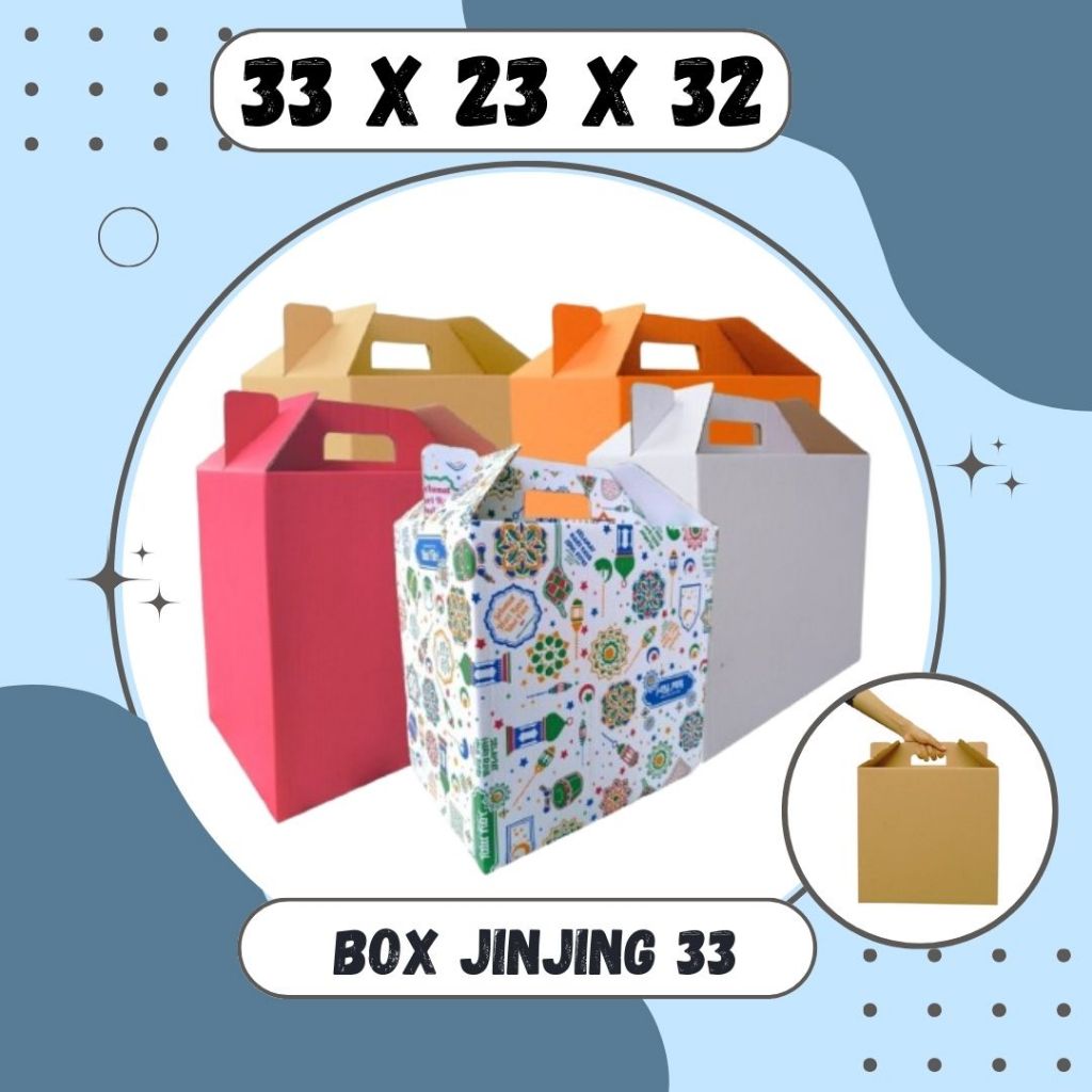 

Box Jinjing 33x23x32 Gable Box Kardus Packing Eid Mubarok Idul fitri Bingkisan lebaran/Parcel/Lebaran/idul Fitri/Paket/sembako