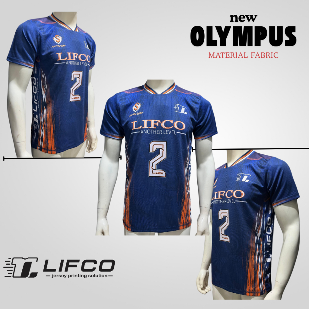 LIFCO JERSEY NEW OLYMPUS MATERIAL FABRIC (TIDAK BISA REQUEST NAMA) (VOLLEYBALL JERSEY / JERSEY VOLI)
