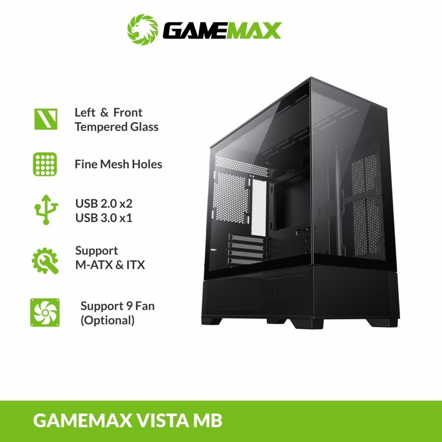 Casing PC Gamemax VISTA Micro ATX PC case