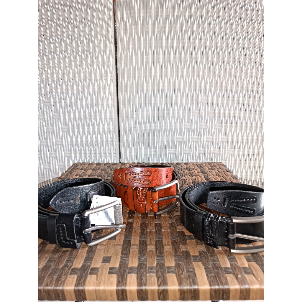 Ikat Pinggang Kulit Selapis Kepala Jarum Adriell Cirillo