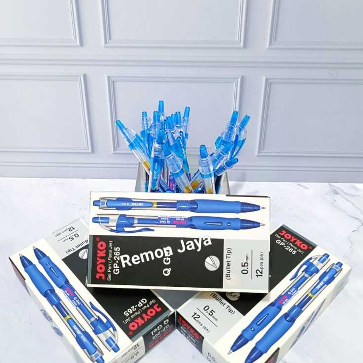 

isi 6 pcs Pulpen Gel Pen Joyko Mekanik GP-265 Blue / Harga per 6 biji