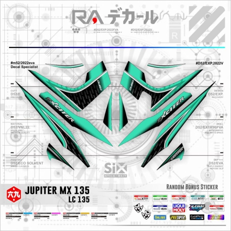 STIKER YAMAHA MX 135 OLD/STRIPING MX 135 2007-2012