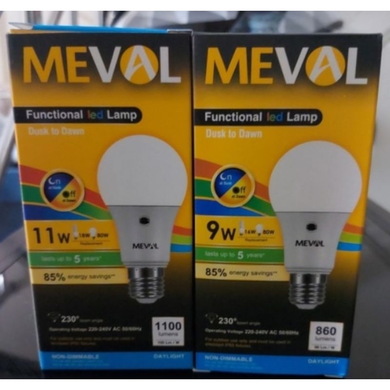 Lampu Sensor Cahaya Meval 5 watt - 11 watt Nyala Putih