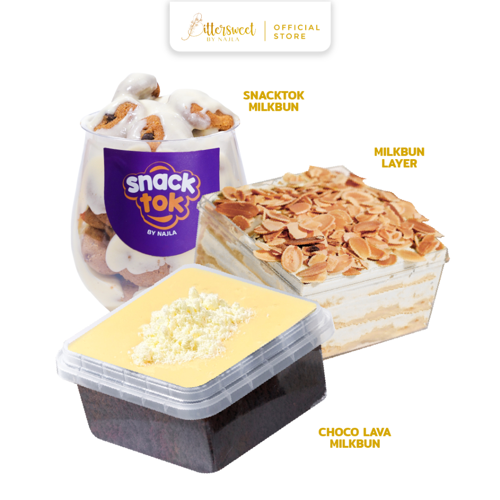 

Choco Lava Milkbun + Layer Milkbun + Snacktok Milkbun