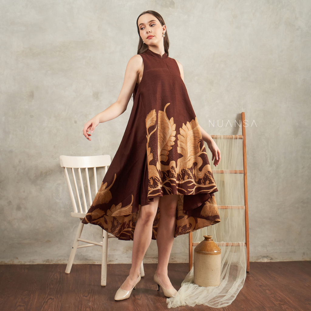 NUANSA - Mahalona Dress Batik Bahan Dobby