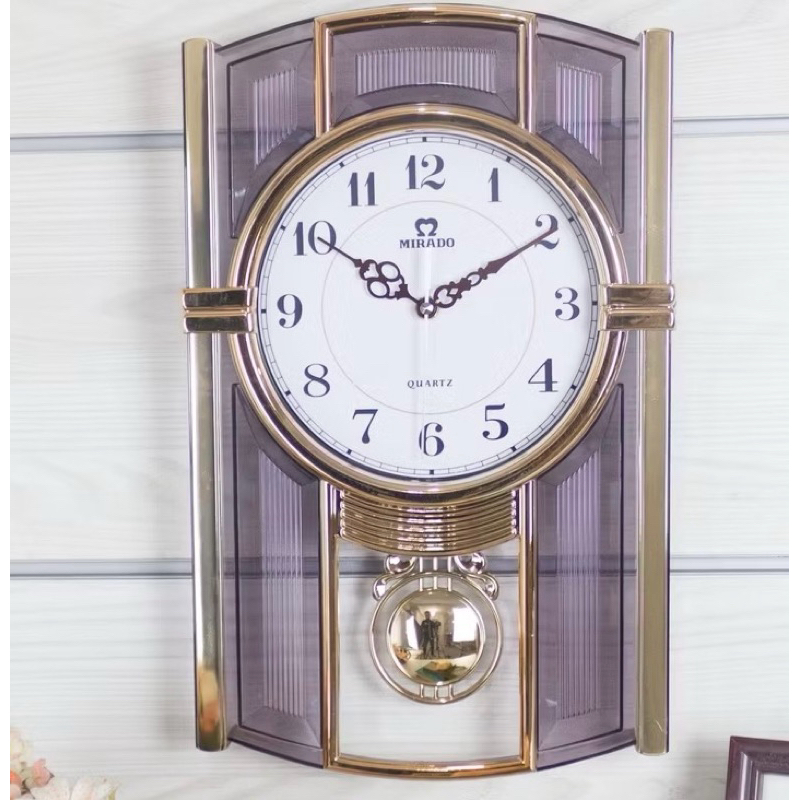 jam dinding bandul bunyi mirado original