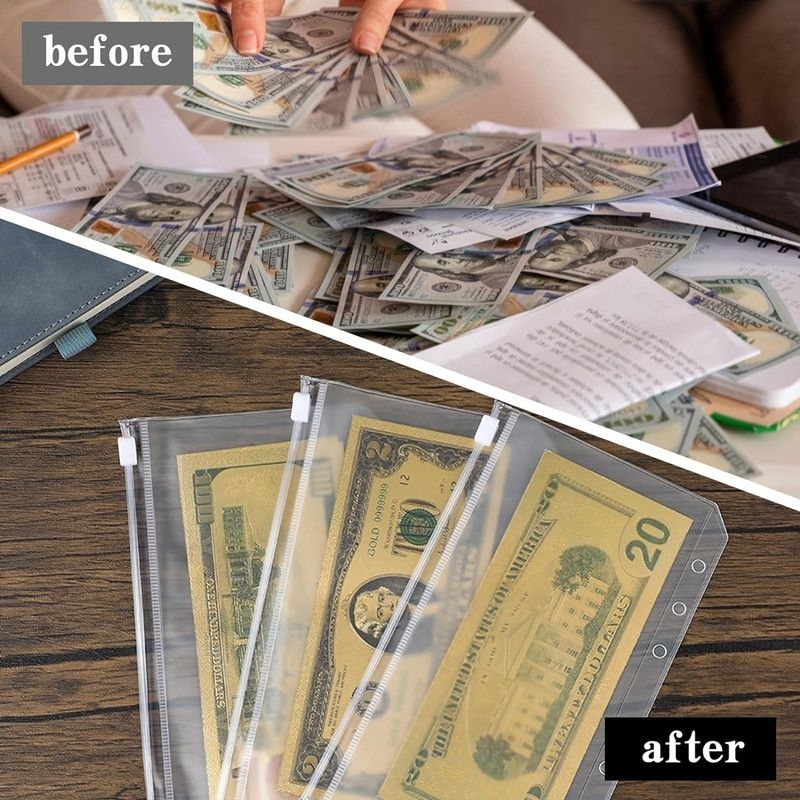 

File Folder / ziplock/ Zipper A6 Transparan dengan Resleting untuk binder notebook