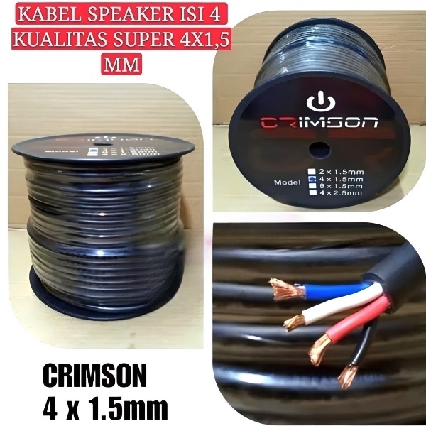 Kabel Speaker 4x1,5 MM / Kabel Audio Serabut 4x1.5mm / Kabel Audio Speaker Isi 4 / Kabel 4x1,5mm