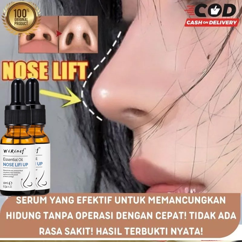 Minyak pijat esensial pemancung hidung permanen dan meninggikan tulang hidung serum pemancung hidung