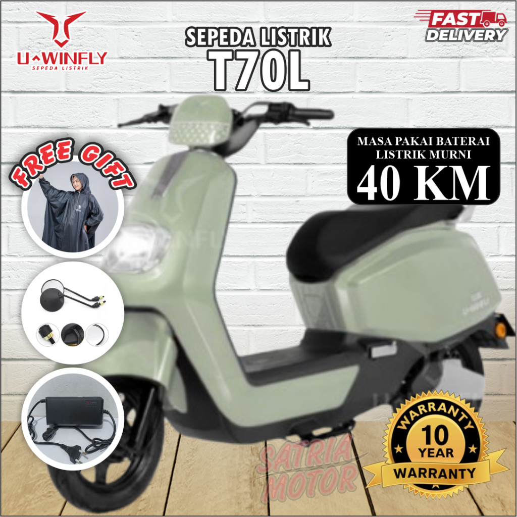 U-WINFLY Sepeda Listrik terbaru T70 T70l 2024 Garansi Resmi uwinfly / Motor listrik T70 T70L Sepeda 