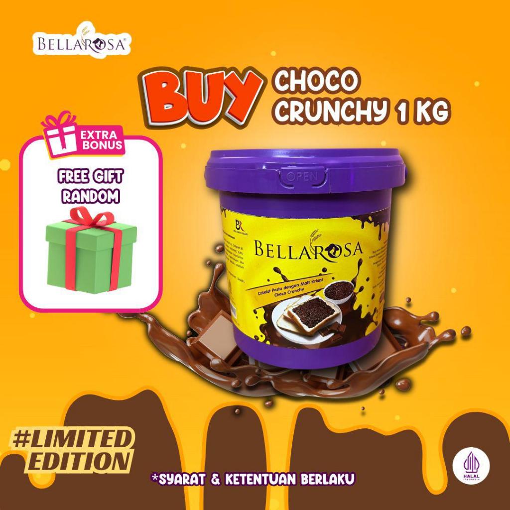 

[SPESIAL] 1KG BELLAROSA Choco Crunchy Selai Coklat Malt Krispi + FREE GIFT