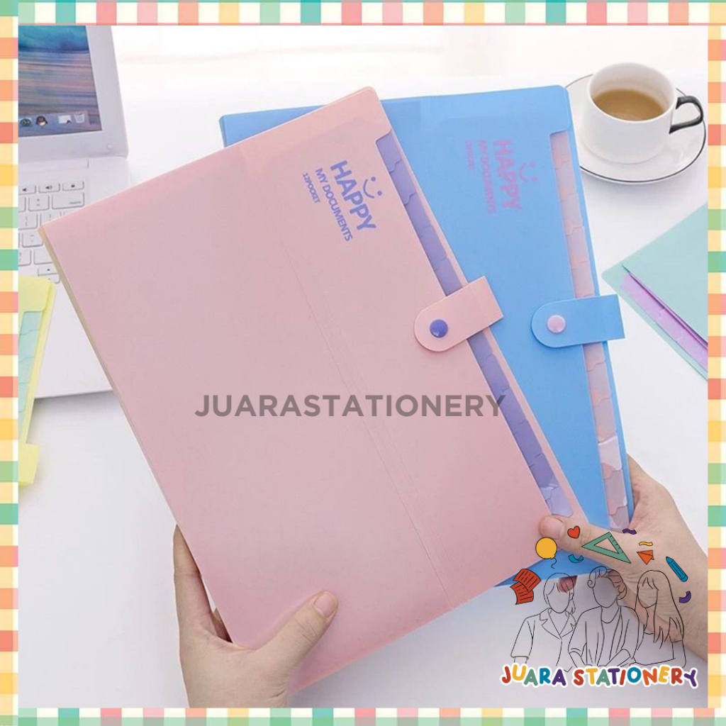 

Map A4 Sekat 12 / Document Bag A4 File Folder Organizer Tas File (1460)