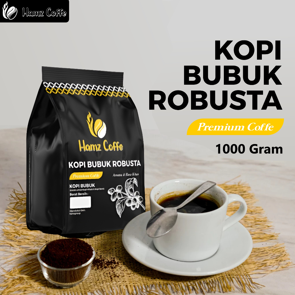 

Hamz Coffee - kopi bubuk robusta rasa berkualitas 1000gr