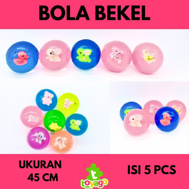 Bola bekel Jumbo 5 Pcs/ Bola Bekel Motif boneka (Bola bekel 45 Toyago toys)