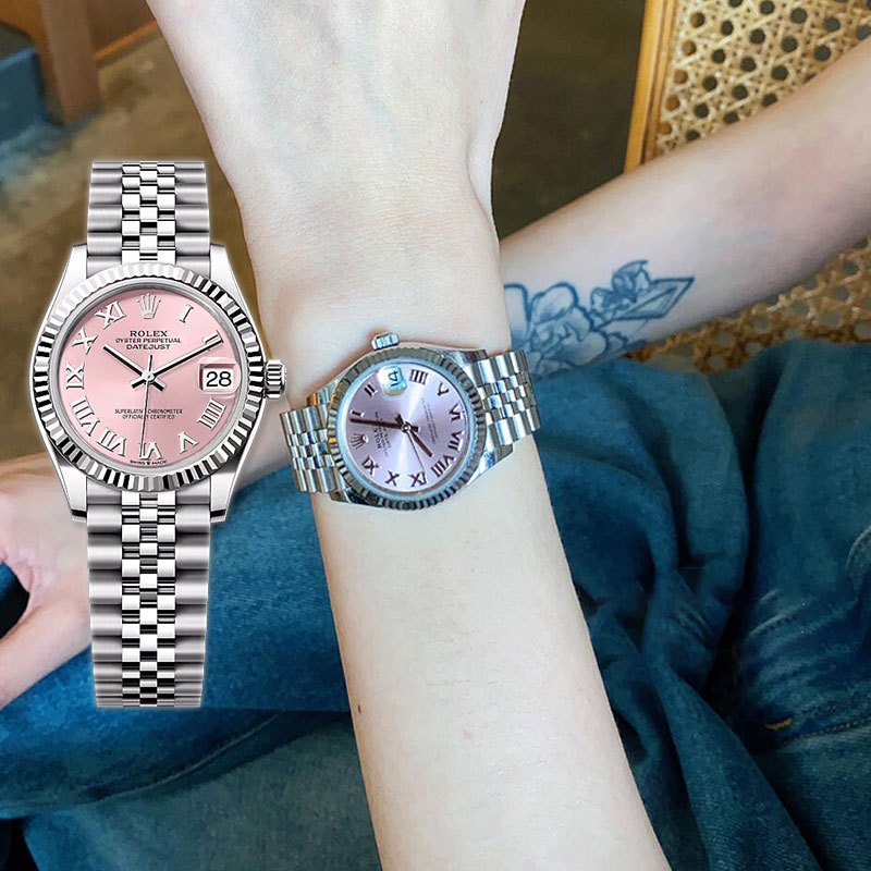 【100% ASLI】Original jam tangan rolex wanita Lady Datejust Pink Datejust M278274-0020 28mm Ready Stoc