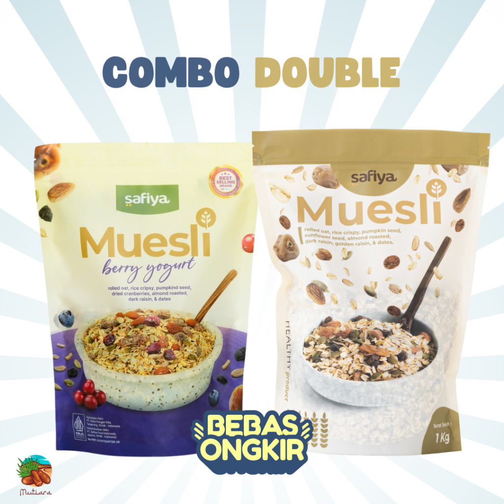 

Muesli Safiya 1kg Dried Fruit With Almond Sereal Sarapan Sehat Makanan Ringan