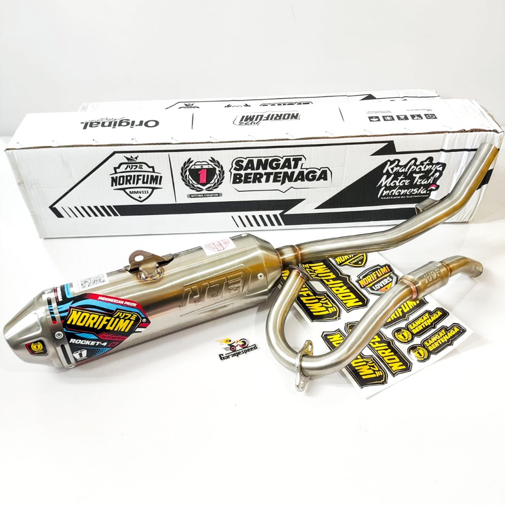 KNALPOT NORIFUMI ROCKET 4 SS STAINLESS WR 155 ORIGINAL