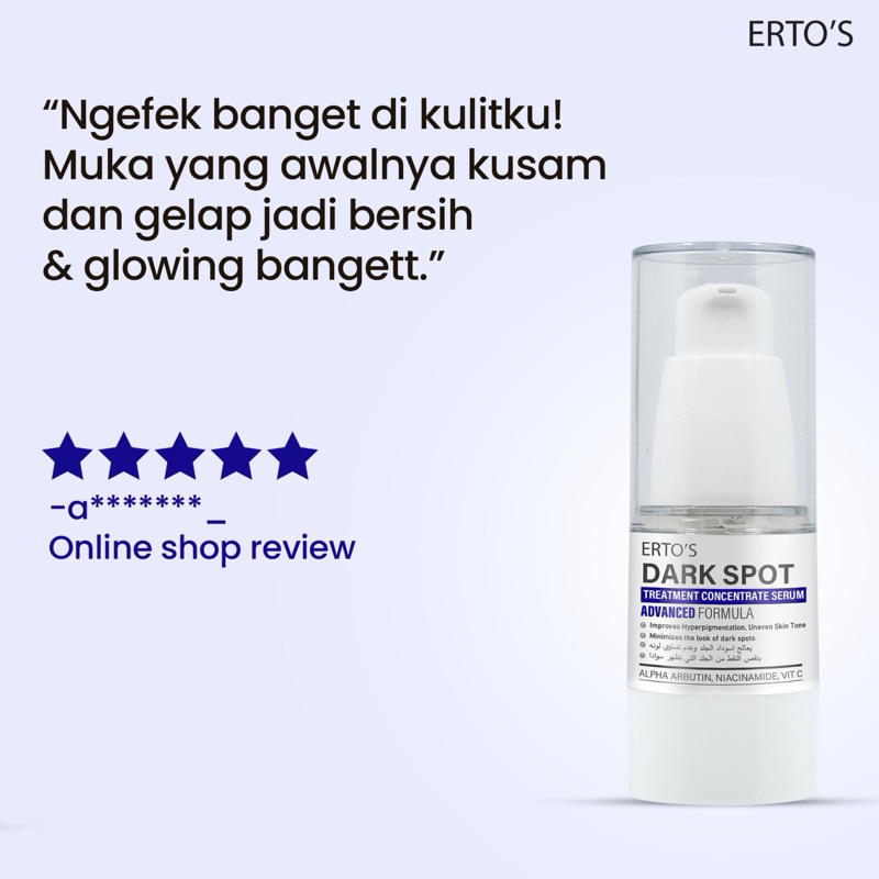 ERTO'S Dark Spot Serum Penghilang Flek Hitam Melasma Pencerah Kulit