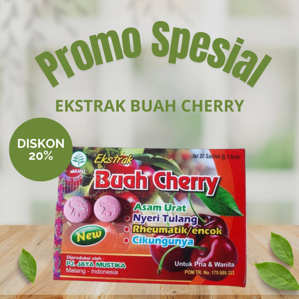 

KP Ekstrak Buah Cerry Tablet Isi 20 Sachet Obat Asam Urat