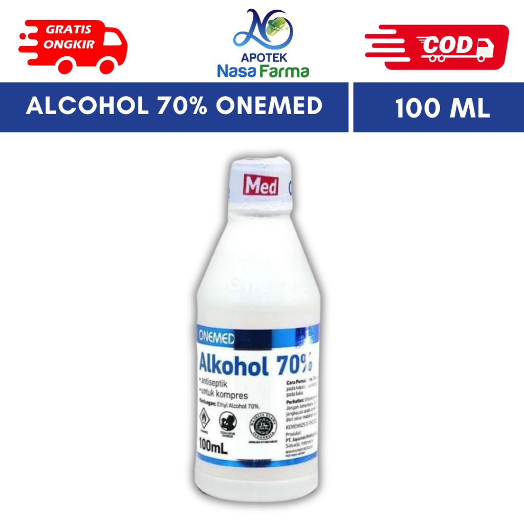 Alkohol 70% - 100ml Onemed / Alkohol Onemed 70% 100ml / Alkohol Onemed 100ml / Alkohol 100ml / Alcoh