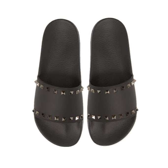 Valentino Black Stood Slide / Sandal Branded Original