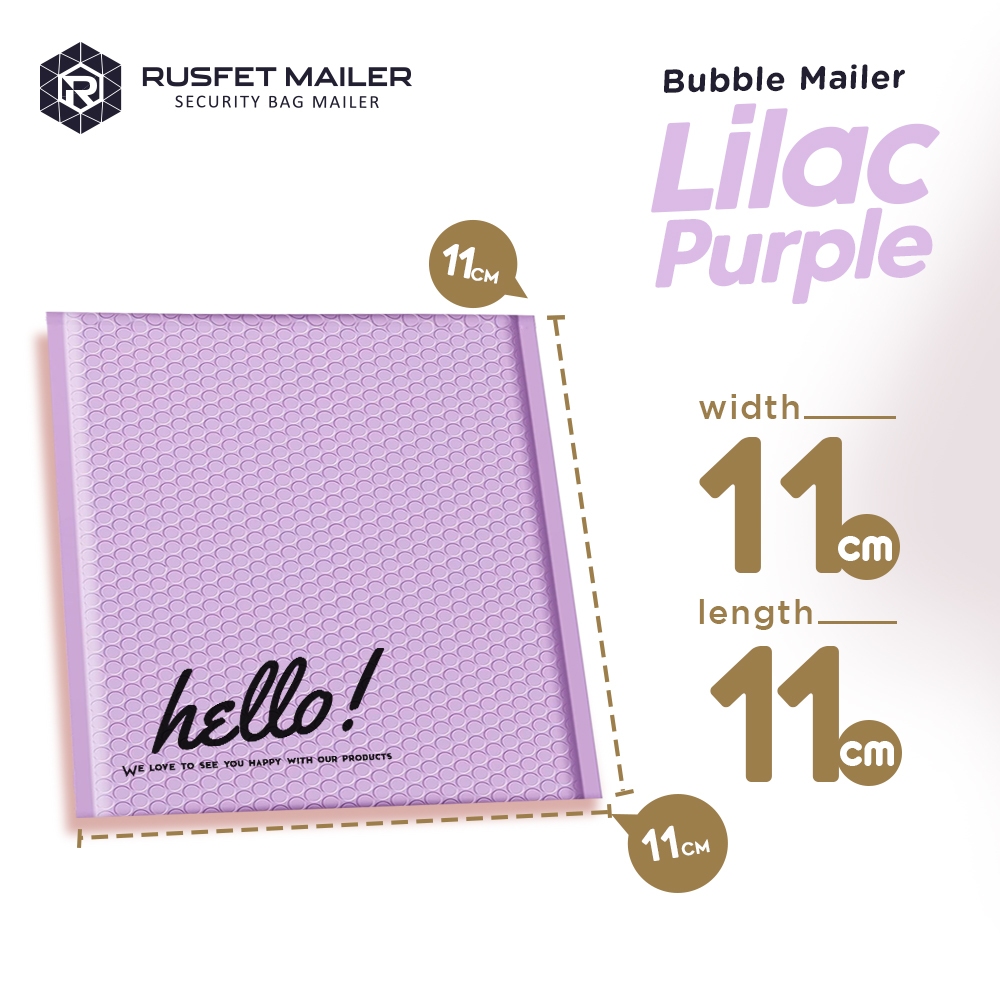 

Amplop Bubble Mailer Rusfet Lilac Purple 11x11 Envelope Packing Olshop