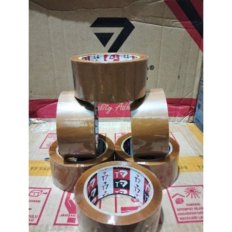 

lakban coklat dan bening 48mm x 90yard (roll) T7tape promo