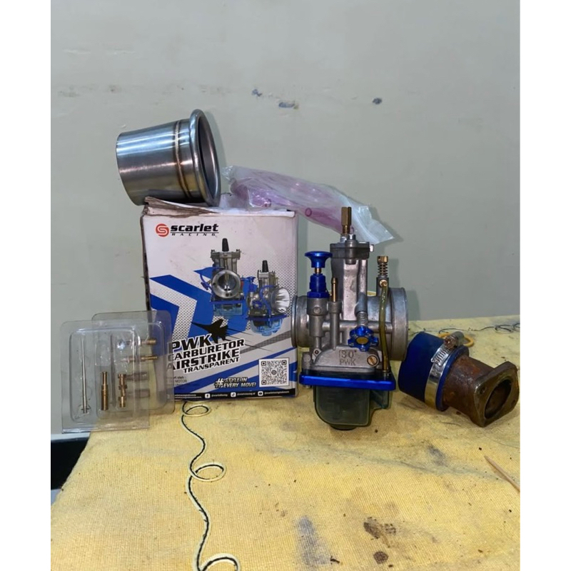 karburator pwk 30 scarlet dan intake manifold untuk scorpio dan segala jenis motor