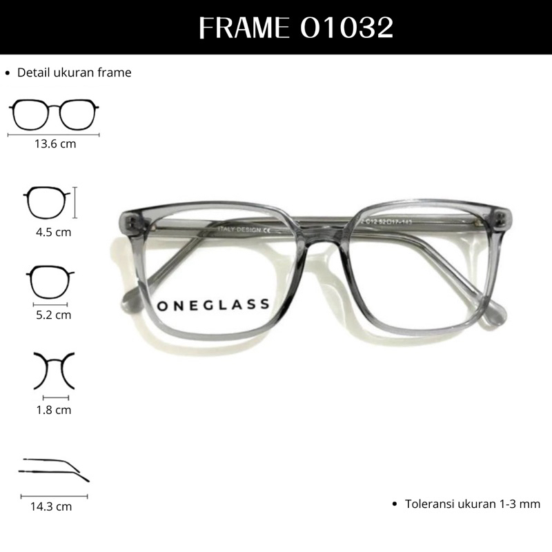 Oneglass - Frame Kacamata O1032 Unisex