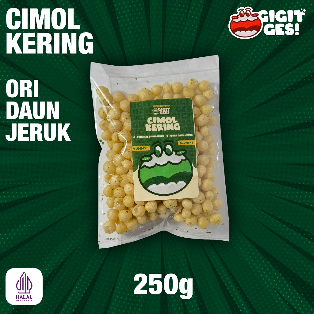 

Cimol Kering 250g Rasa Original Daun Jeruk Renyah Gurih Kriuk Krispy Rempah Snack Cemilan GIGITGES