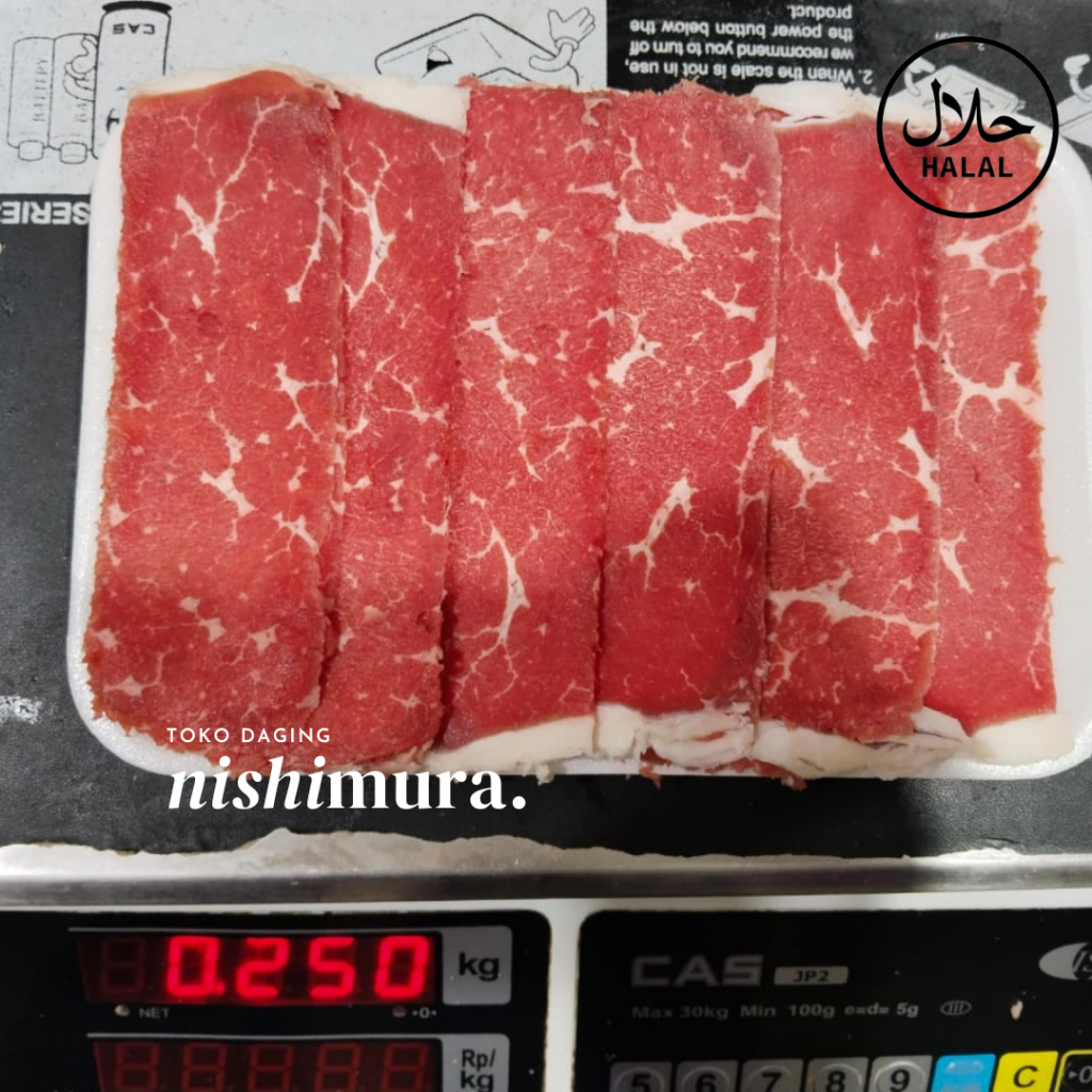 

Wagyu Beef Slice - Shabu Suki Sliced Tipis Empuk ASLI Sapi Wagyu Australia Non Meltik - Nishimura Nishimurashop