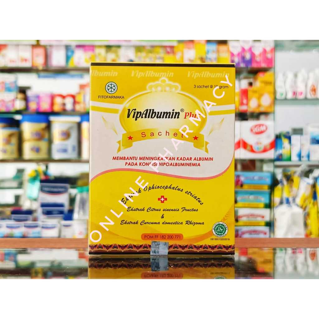 Vipalbumin Plus 10 Gram Box 3 Sachet - Vipalbumin plus serbuk meningkatkan kadar albumin penyembuhan