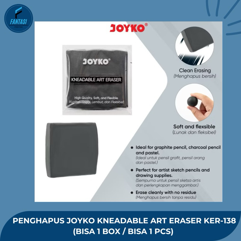 

Kneadable Art Eraser Penghapus Joyko KER-138 1 BOX