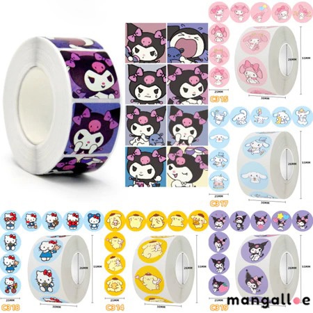 

✨COD 500Pcs/Set Sanrio Sealing Sticker Lucu Kuromi Cinnamoroll Label Kaset Hadiah Kotak Dekorasi DIY / Stiker Tape Perekat Desain Kuromi Cinnamon Untuk Dekorasi Jurnal MG