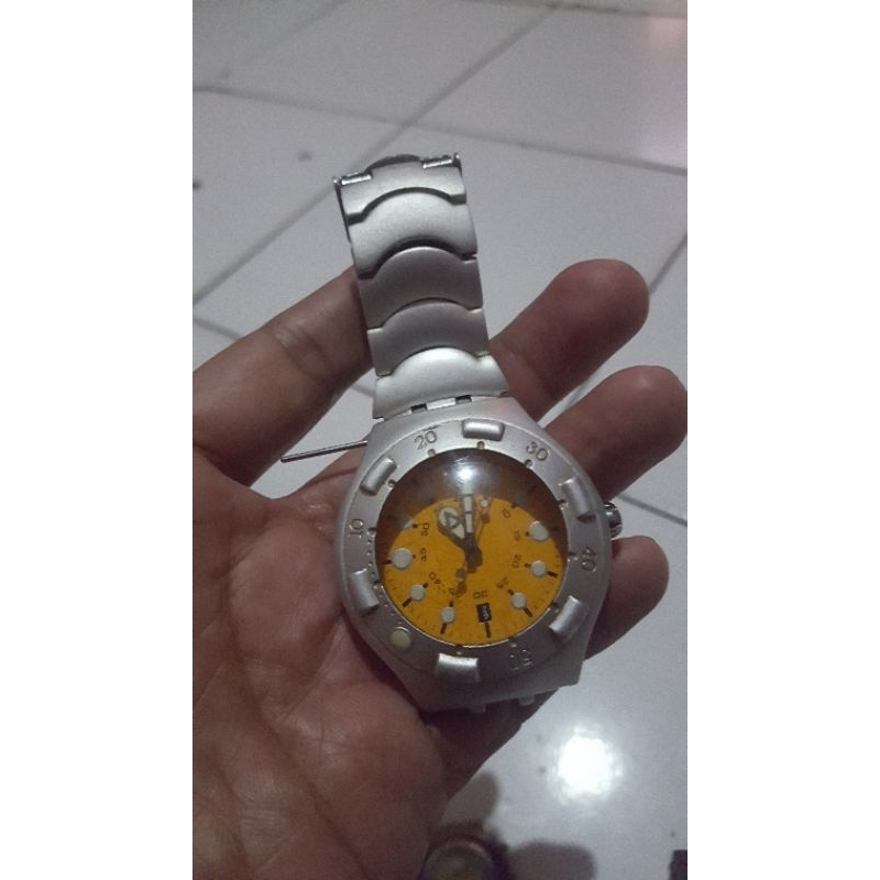 swatch irony aluminium kondisi mati