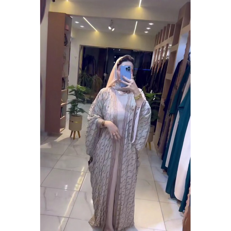 ABAYA ORIGINAL MESIR - SET KAFTAN OUTER BORDER