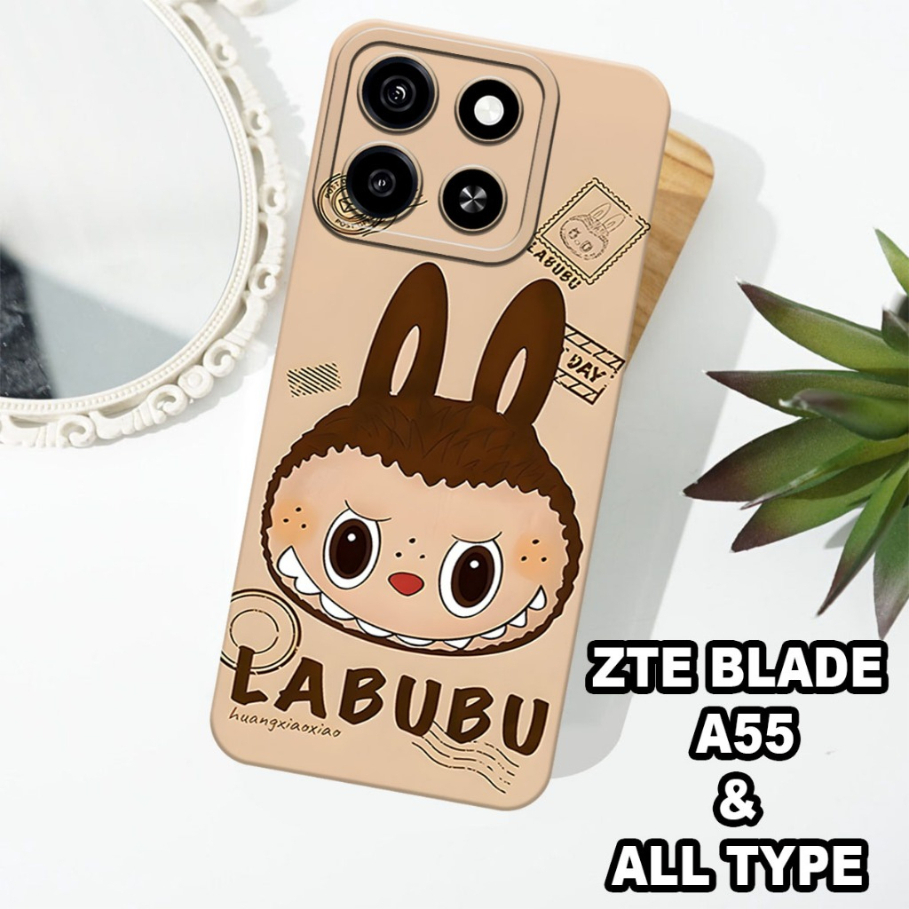 Softcase ZTE Blade A55 Terbaru 2024 - motif LABUBU - silikon ZTE Blade A55 - Casing ZTE Blade A55 - 
