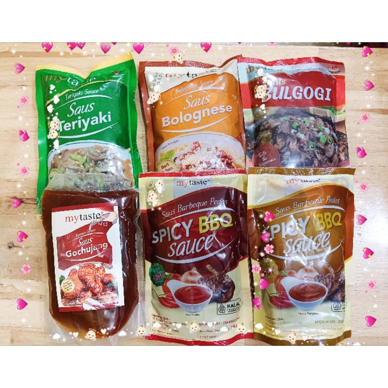 

MY TASTE SAUS SPICY BBQ SAUS TERIYAKI SAUS GOCHUJANG SAUS BULGOGI SAUS BOLOGNESE